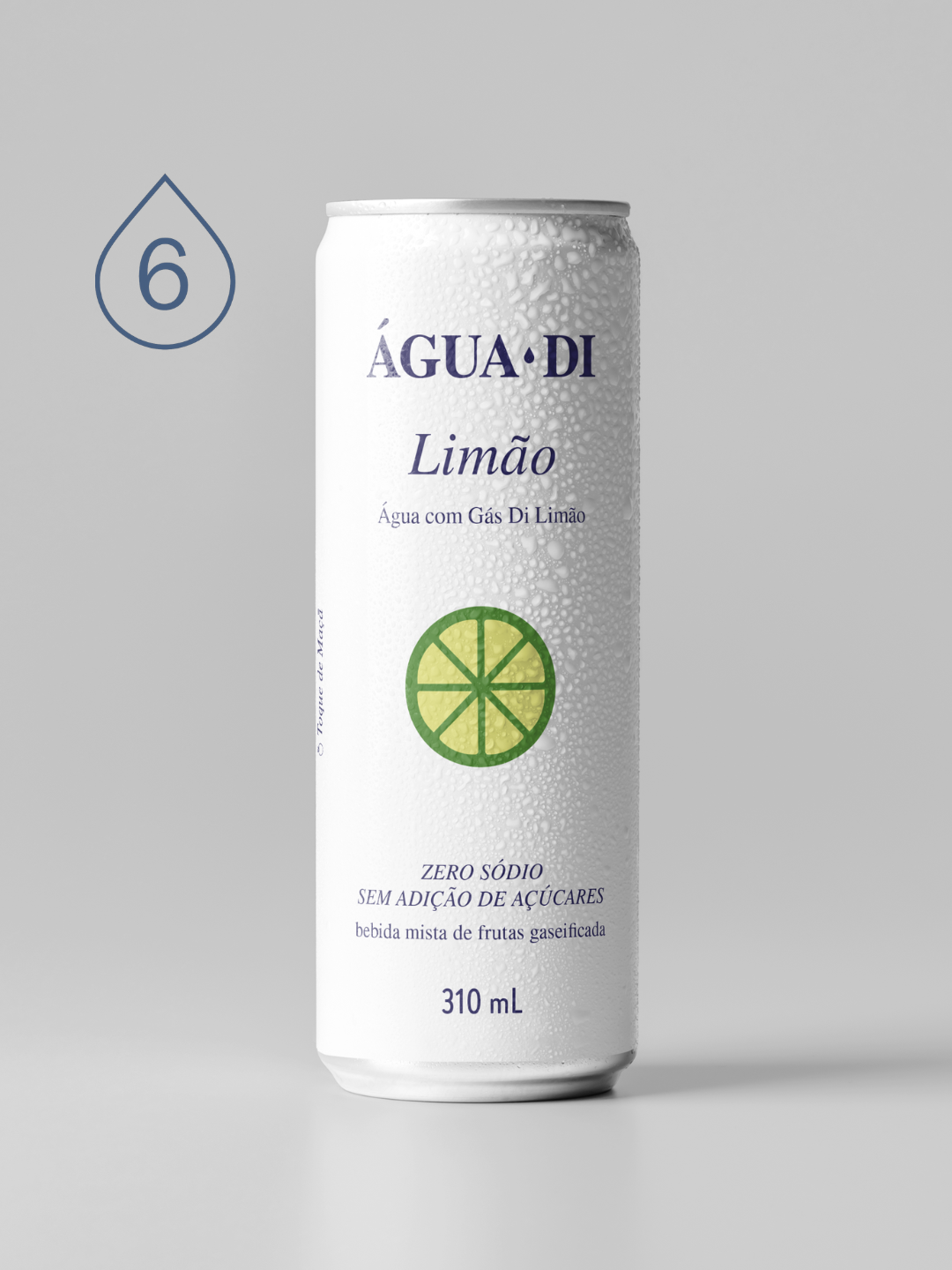 ÁGUA DI Limão com Gás 310ml  (6 Unidades)
